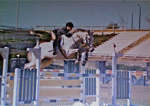 Larking Kurzius riding Amen Corner's jumper Daydream